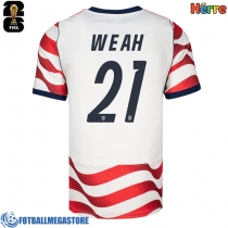 Fotballdrakt Herre Forente stater Timothy Weah #21 Hjemmedrakt VM 2026 Kortermet